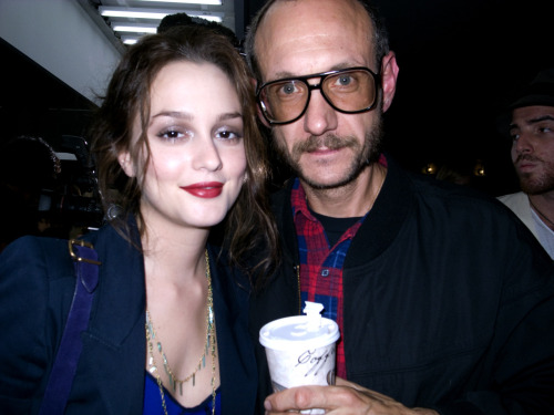 Leighton Meester and Terry Richardson before the Proenza Schouler Spring/Summer 2010 fashion show, New York. Photo Olivier Zahm